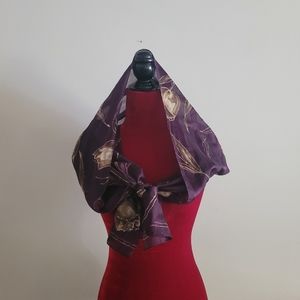 Vintage Sheer Purple Tulip Scarf